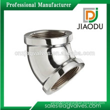 Custom Made chrome plated High quality Bathroom flanged copper female fittings connector 2(two)way elbow pipe fittings 45 degree